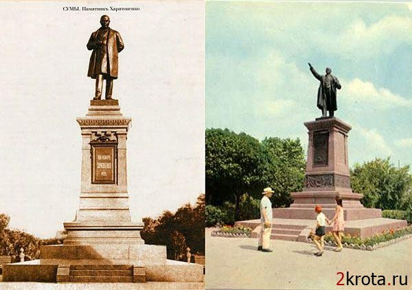 Памятники Ленину на чужих постаментах (15 фото)