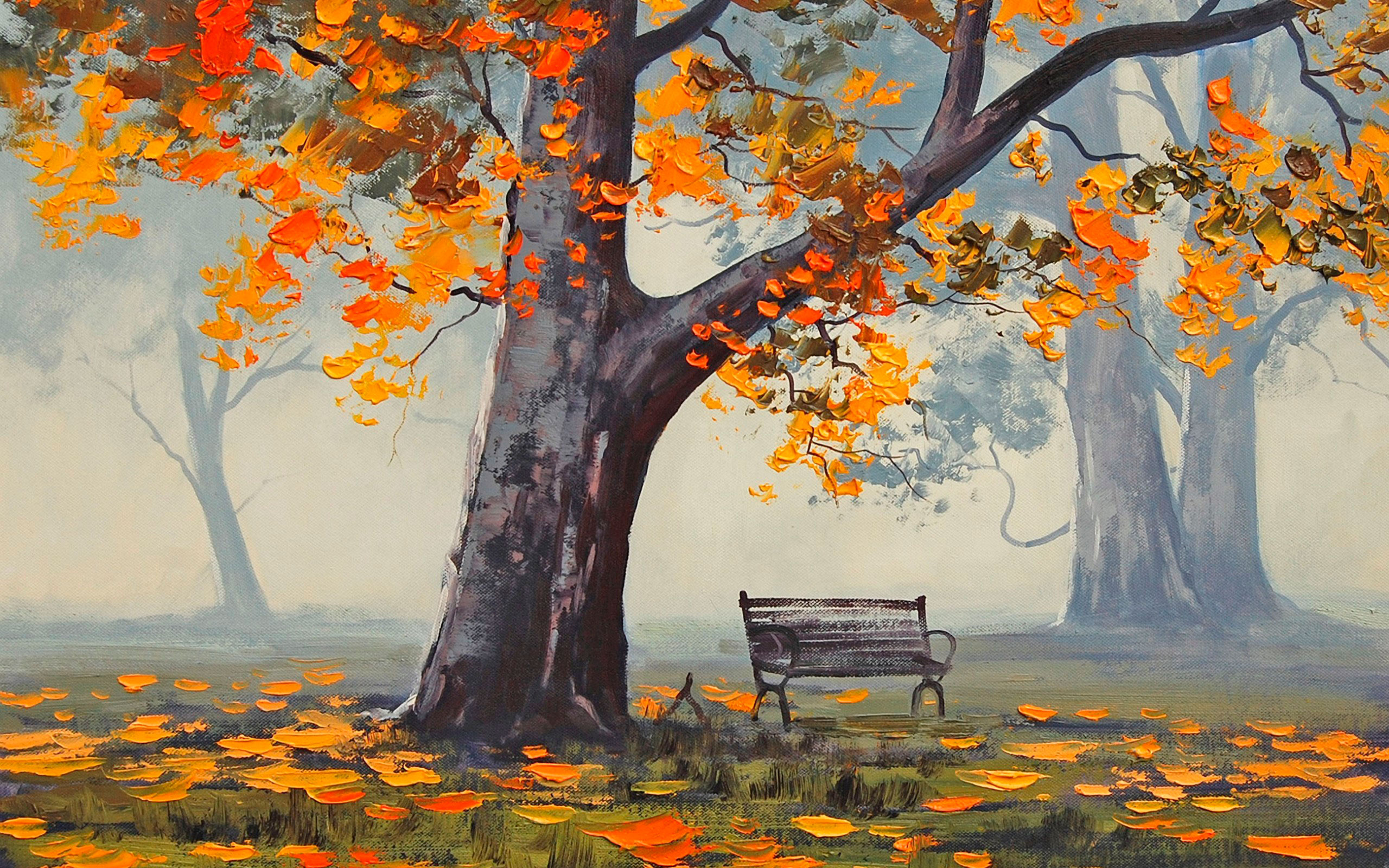 Как нарисавать осень