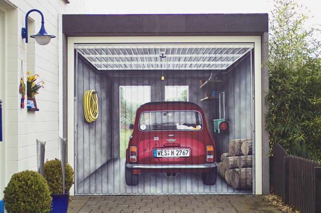 Рисунки на гаражных воротах фото