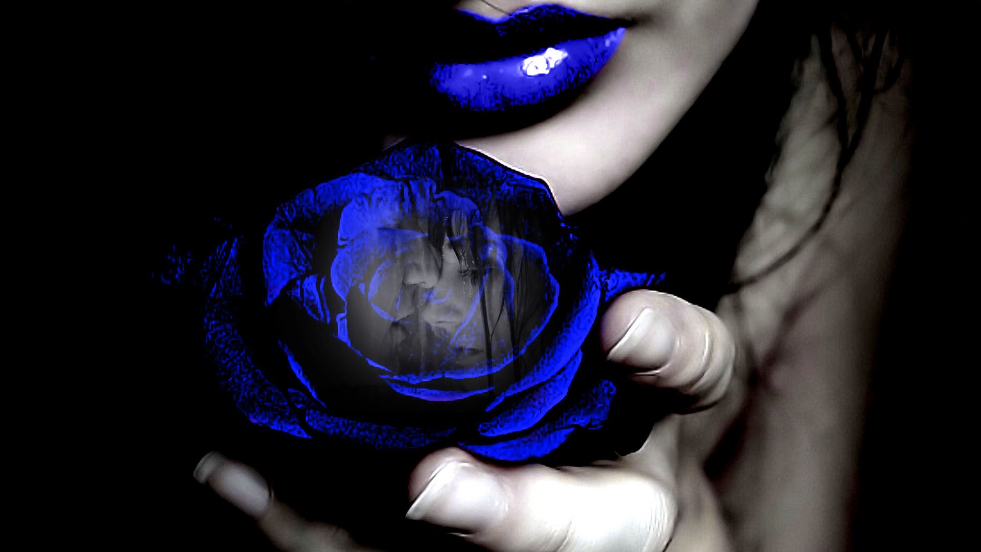 Что означают синие аватарки. Девушка с синими розами. Девушка в синем. Девушки в темных тонах.