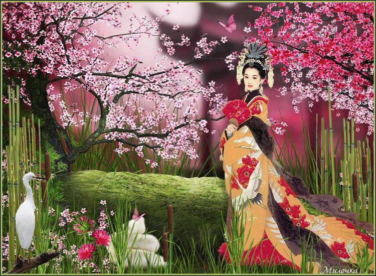 Японская песня сакура. Япония цветение Фудзи. Японские мотивы.